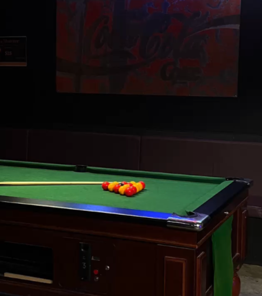 Pool table at The Corporate Moose