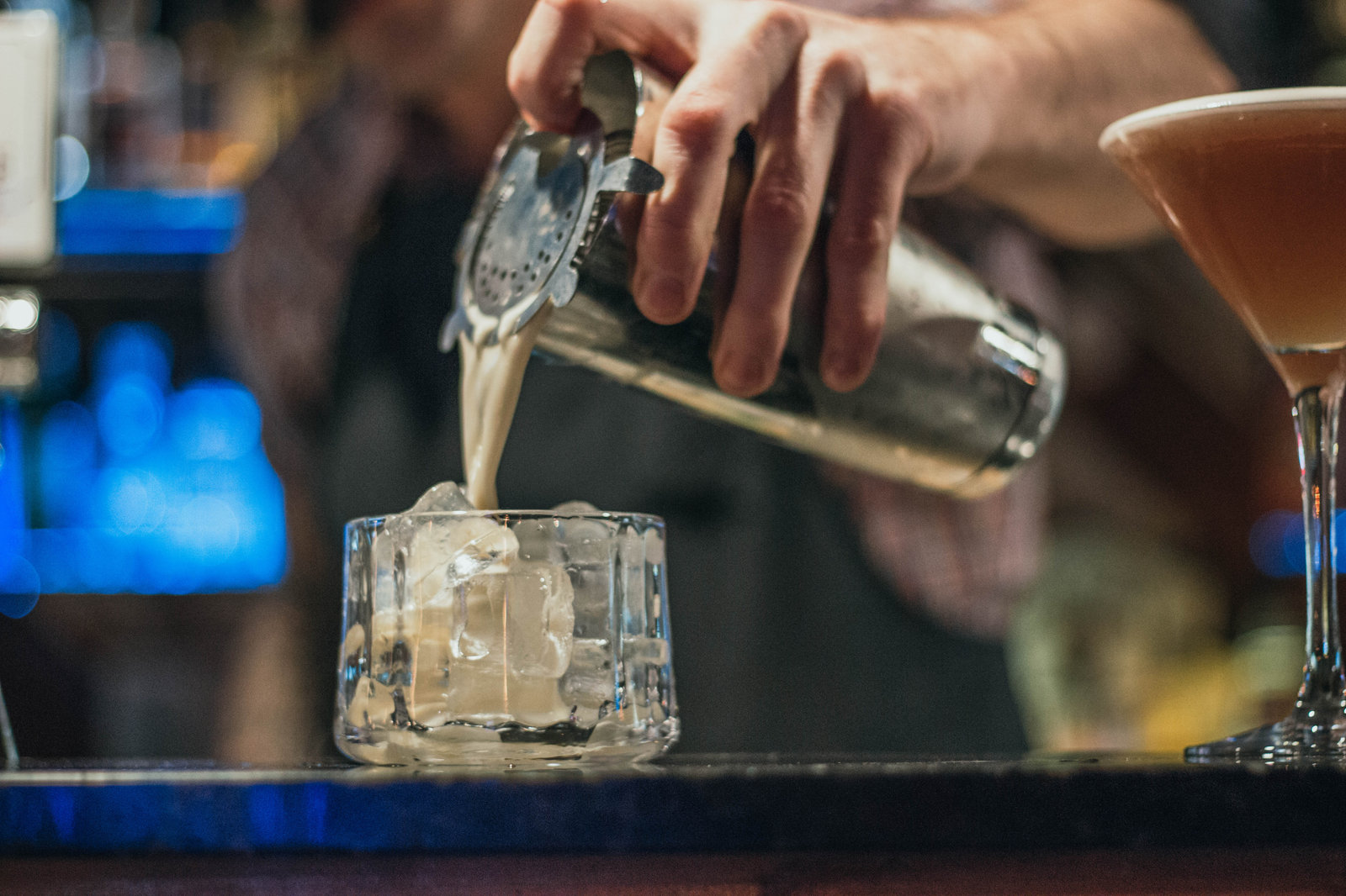 The bar at The Corporate Moose